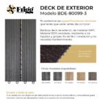 Baldosa Deck Frigg WPC 20 mm 30.5 x 30.5 cm Encastrable 0.09 m² - Image 5