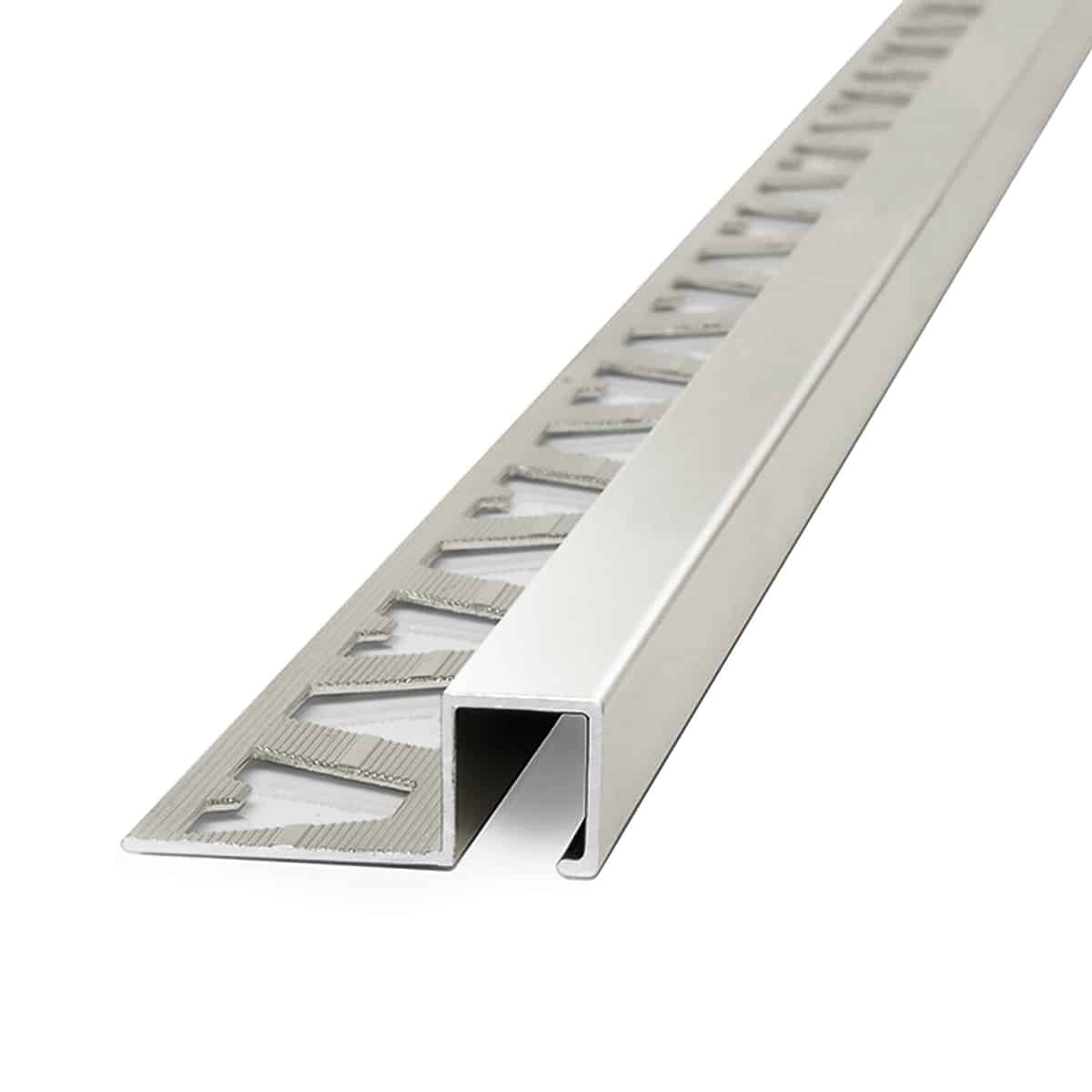 3425-01 Guardacanto Quadra Atrim 10x10 mm Aluminio Peltre Brillante - Image 1