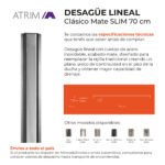 Desagüe Lineal Atrim Aqua Clásico 70 cm Acero Inoxidable Mate - Image 3