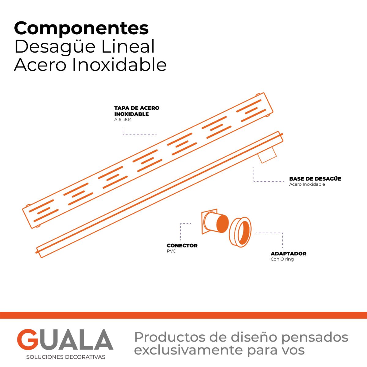 Desagüe Lineal Atrim Aqua Diagonal 70 cm Acero Inoxidable - Image 5