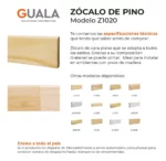 Zócalo de Pino Kflooring Curvo 69 mm Natural - Image 2