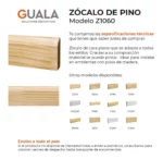 Zócalo de Pino Kflooring Moldurado 69 mm Natural - Image 2