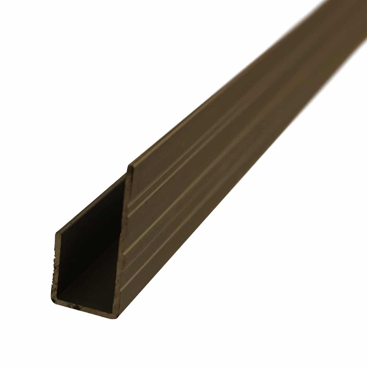 4300 PERFILJB Perfil Jota 10 mm Aluminio Anodizado Bronce Tira 2 m - Image 1