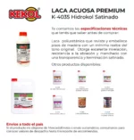 Laca de Base Acuosa Hidrokol Kekol Botella 1 l Satinado - Image 2