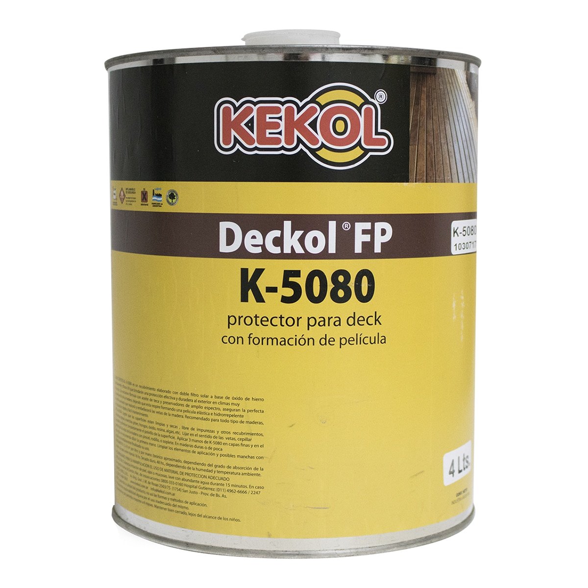 K5080-4-01 Impregnante para Deck Deckol con Película Kekol Lata 4 l - Image 1