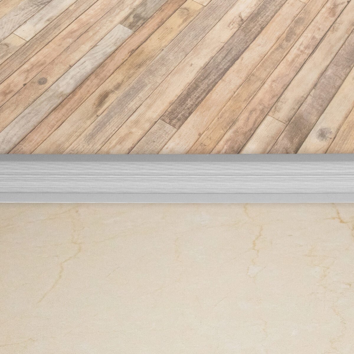 Plana para Piso Vinílico 59.3 mm Aluminio Anodizado Oro Tira 2 m - Image 2