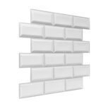 Frigg 30X30 cm PVC Ladrillo Blanco Mate - Image 2