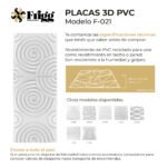 Placas 3D PVC Frigg 50x50 cm PVC Blanco - Image 2