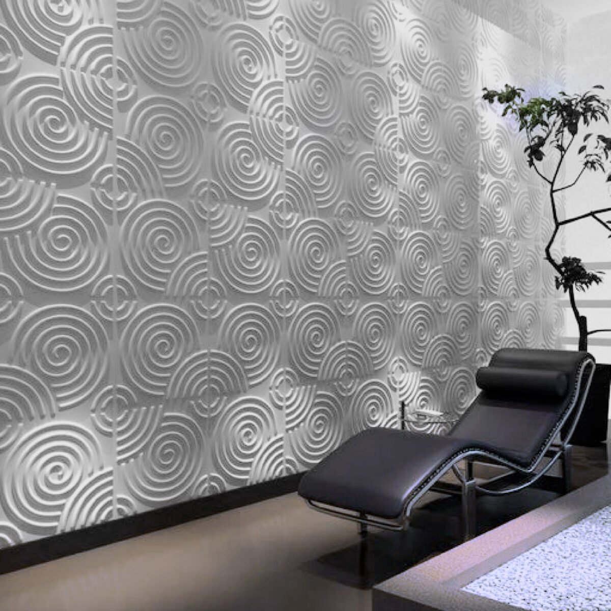 Placas 3D PVC Frigg 50x50 cm PVC Blanco - Image 4