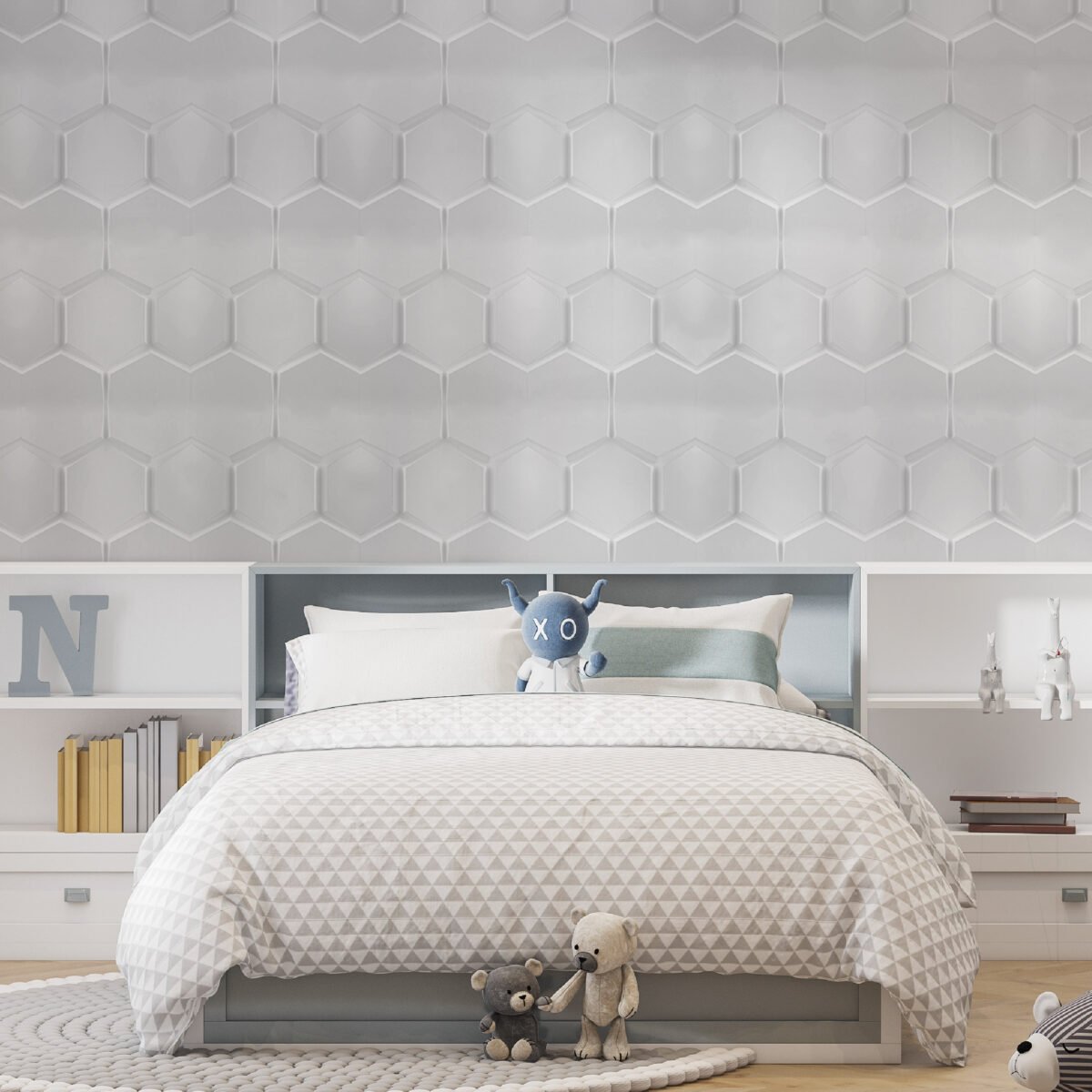 Placas 3D PVC Frigg 50x50 cm PVC Blanco - Image 4
