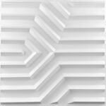 Placas 3D PVC Frigg 50x50 cm PVC Blanco