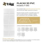 Placas 3D PVC Frigg 50x50 cm PVC Blanco - Image 2