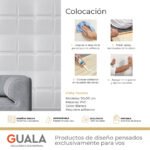 Placas 3D PVC Frigg 50x50 cm PVC Blanco - Image 3