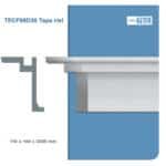 Moldura Funcional LED Tapa Riel 140x110 mm EPS Blanco Tira 2 m - Image 8