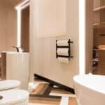 Toallero Eléctrico Atrim Singular 45 x 49 cm Acero Inoxidable Negro Mate - Image 3