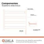 Toallero Eléctrico Atrim Singular 45 x 49 cm Acero Inoxidable Negro Mate - Image 6