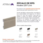 Zócalo de EPS Atrim Line 70 mm PVC Visón Mate - Image 5