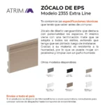 Zócalo de EPS Atrim Extra Line 100 mm PVC Visón Mate - Image 4