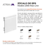 Zócalo de EPS Atrim Maxi Line 150 mm PVC Blanco Mate - Image 4