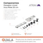 Desagüe Lineal Atrim Aqua Inca 30 cm Acero Inoxidable Mate - Image 7