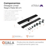 Desagüe Lineal Atrim Aqua Negro 60 cm Acero Inoxidable Mate - Image 7