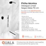 Desagüe Lineal Atrim Aqua Negro 70 cm Acero Inoxidable Mate - Image 6