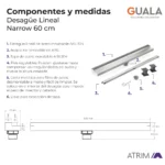 Desagüe Lineal Narrow Atrim 60 cm Acero Inoxidable Mate - Image 6