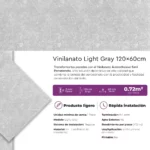 Vinilanato Decorativo Autoadhesivo 60x120 Placa de Mármol Light Gray - Image 5