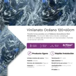 Vinilanato Decorativo Autoadhesivo 60x120 Placa de Mármol Océano - Image 5