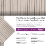 Revestimientos Wall Panel Autoadhesivo Flat 2.60m Visón Cepillado Mate - Image 9
