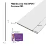 Revestimiento Wall Panel Lifewall Concept 125 MDF Blanco - Image 6
