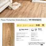Piso Flotante Frigg Waterblock Roble Aconcagua 8 mm HDF Tránsito Comercial Click 2.44m² - Image 5