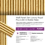 Revestimiento Wall Panel Zen Luxury Royal Plus 2.80 m Pinotea Roble Mate - Image 4