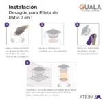 Desagüe para Pileta de Patio Atrim 2 en 1 Acero Inoxidable Mate - Image 8