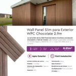 Revestimientos Wall Panel WPC Slim 2.9m Chocolate Mate Coextrusado - Image 5