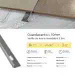 Perfil Guardacanto en L Frigg Kronos 10mm Varilla de Acero Inoxidable 2.5m - Image 5