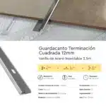 Perfil Guardacanto Terminación Cuadrada Frigg Kronos 12mm Varilla de Acero Inoxidable 2.5m - Image 5