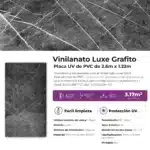 Revestimiento Pared Lifewall Vinilanato Luxe Grafito PVC UV Simil Mármol 122x260cm - Image 2
