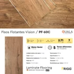 Piso Flotante Frigg Vision Nogal 8 mm HDF Simil Madera Alto Tránsito Click 2.71 m² Caja - Image 5