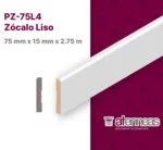Zócalo Contramarco Curvo Atenneas 7.5cm x 15mm MDF Prepintado Blanco 2.75m