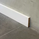 Zócalo Recto Foliado Blanco Frigg 7cm MDF Madera Piso Pared 2.75m