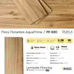 Piso Flotante Frigg AquaPrime Cedro 9.5 mm HDF Simil Madera Alto Tránsito 2.38 m² Caja - Image 4