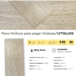 Piso Vinílico Pegable Glubase Listón Treca 2 mm LVT Tránsito Comercial Frigg 5.02m² - Image 7