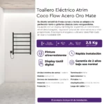 Toallero Eléctrico Atrim Flow Coco 60x50 cm Oro Mate - Image 4