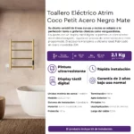 Toallero Eléctrico Atrim Petit Cubic 50x40 cm Acero Negro Mate - Image 3