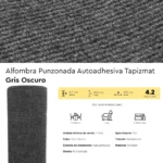 Alfombra Punzonada Autoadhesiva Tapizmat Frigg Gris Oscuro 4.2 m² - Image 6