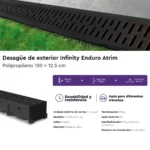 Desagüe para Exterior Atrim Polipropileno Negro Mate Infinity Enduro 100 cm - Image 6