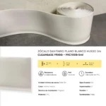Zócalo Sanitario Plano Blanco Hueso CleanBase Frigg 10 cm 5m - Image 5