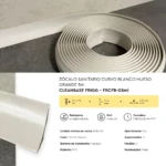 Zócalo Sanitario Curvo Blanco Hueso Grande CleanBase Frigg 4.5 cm 5m - Image 5