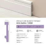 Zócalo Atrim Epsilon Line 7 cm Blanco Pintable 2.44 m - Image 8